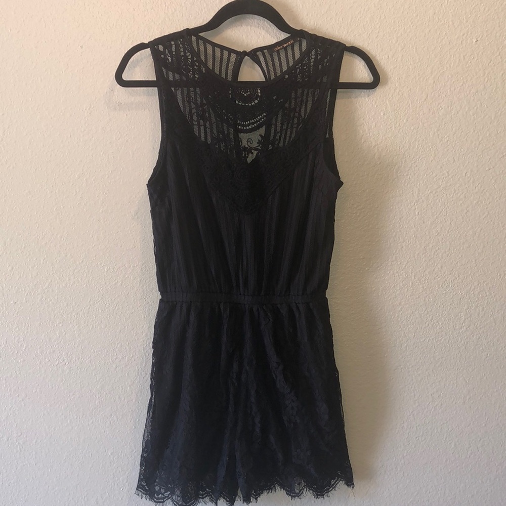 Black Lace Romper